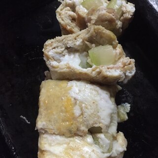 セロリとチーズの卵焼き